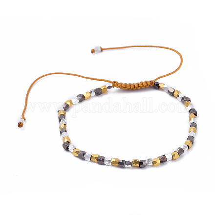 (vendita di fabbrica di gioielli per feste) braccialetti di perline intrecciate con filo di nylon regolabile BJEW-JB04380-1