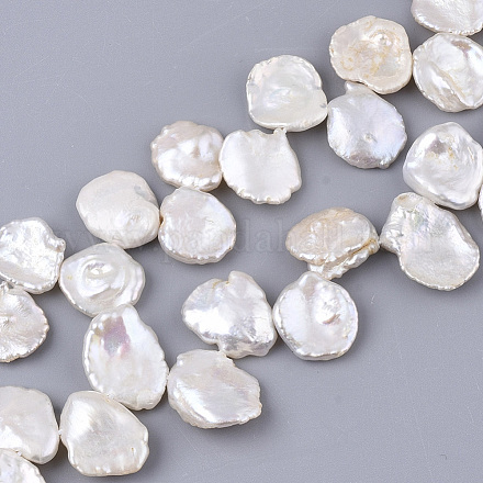 Hebras de perlas keshi de perlas barrocas naturales PEAR-Q015-010-1