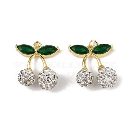 Латунные микро проложить кубического циркония подвески KK-H072-12G-02-1