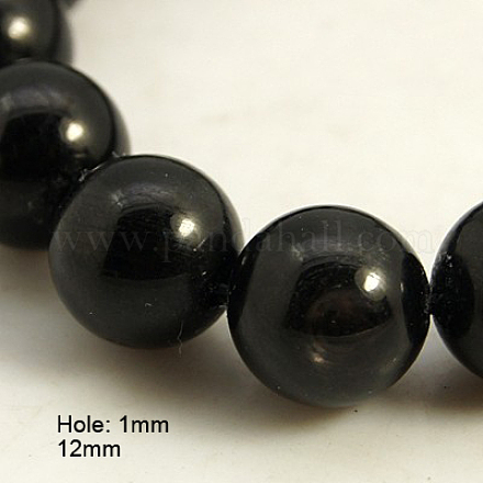 Black Labradorite Beads Strands G-D135-12mm-02-1