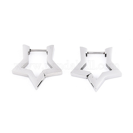 Серьги-кольца Huggie Hoop из нержавеющей стали 304 STAS-S103-26P-1