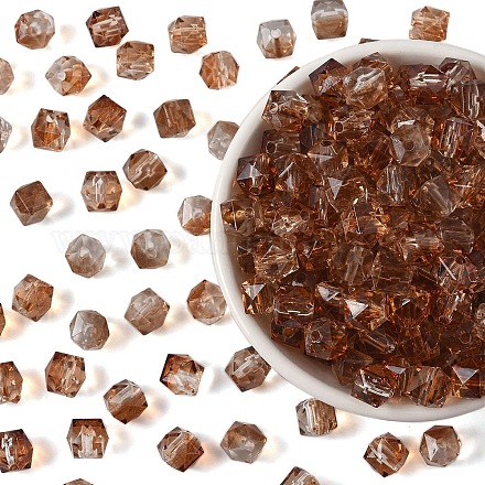 300 шт. двухцветные прозрачные акриловые бусины&nbsp;ACRP-YW0001-16G-1