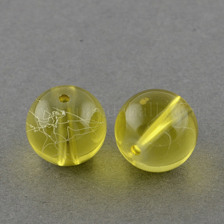 Ziehbank transparente Glasperlen Stränge GLAD-Q012-6mm-06-1