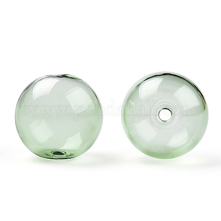 Perles de globe en verre borosilicaté soufflé transparent GLAA-T003-09D-1