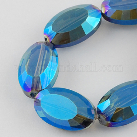 Electroplate Glass Beads Strands EGLA-S059-22x14mm-03-1