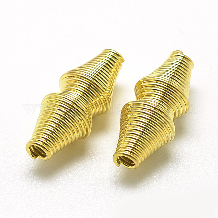 Plated Iron Spring Beads IFIN-S696-104G-1