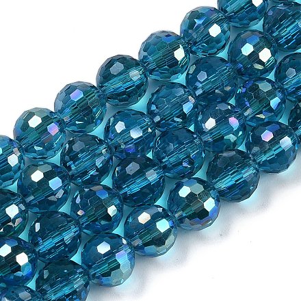 Прозрачные стеклянные бусины гальваническим пряди EGLA-N002-31-H07-1