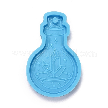 Parfümflasche mit Silikonformen mit Kristallcluster-Anhänger DIY-M034-23-1