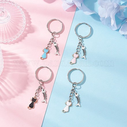 Подвесные брелки из сплава эмали KEYC-JKC01269-1