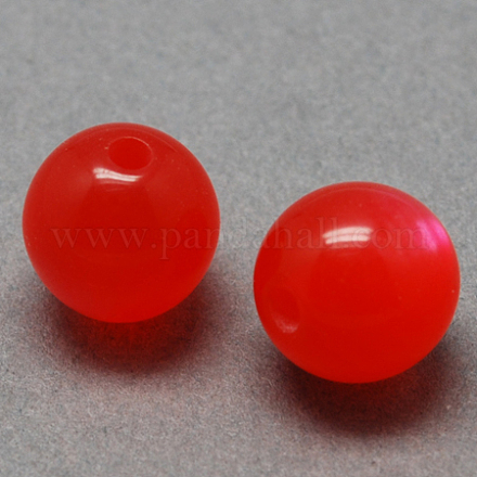 Imitazione tondo perle di resina occhio di gatto X-RESI-R157-12mm-11-1
