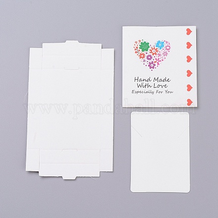 Kraftpapierboxen und Schmuckkarten für Halsketten X-CON-L016-A08-1