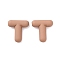 Spray Painted Alloy Pendants, Rubberized Style, Brown, Letter T, 19x18x6mm, Hole: 1.5mm