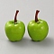Foam Imitation Apple, Artificial Fruit, Pretending Prop Decorations, Yellow Green, 24x35.5mm
