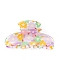 Flower PVC Claw Hair Clips, Colorful, 83x43x41mm