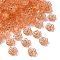 Plastic Beads, Flower, Golden Metal Enlaced, Light Salmon, 18.5x7mm, Hole: 1.6mm, about 511pcs/500g