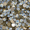 Glass Flat Back Rhinestone, Grade A, Back Plated, Faceted, Half Round, White Opal, SS6, 1.9~2mm, 1440pcs/bag