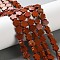 Natural Red Jasper Beads Strands, Plum Blossom, 6~6.5x6x2.5mm, Hole: 0.7mm, about 63pcs/strand, 14.76''(37.5cm)