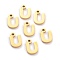 304 Stainless Steel Pendants, Matte Style, Greek Alphabet, Golden Color, Letter.U, Letter.U: 10x7x1.5mm, Hole: 1.5mm