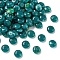 Acrylic Imitation Gemstone Beads, Rondelle, Two Tone, Teal, 13~15.5x6~7.5mm, Hole: 1.8mm, about 657pcs/500g