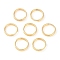 Brass Split Rings, Double Loops Jump Rings, Real 18K Gold Plated, 8x1.5mm, Inner Diameter: 6.5mm, Single Wire: 0.7mm