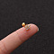Brass Micro Pave Clear Cubic Zirconia Cartilage Earrings for Women, with Stainless Steel Pins, Golden, Flower, 6mm, Pin: 1.2mm