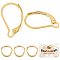 40Pcs 304 Stainless Steel Leverback Earring Findings, with 40Pcs Rack Plating Brass Jump Rings, Real 24K Gold Plated, 16.5x10x2mm, Pin: 1mm