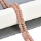Natural Peach Moonstone Beads Strands, Rondelle, 6~6.5x4~4.5mm, Hole: 0.8mm, about 104pcs/strand, 16.14''(41cm)