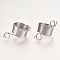 Stainless Steel Knitting Thimble Finger Ring, Stainless Steel Color, Size 6~7, 16~17mm, 11~12mm, Hole: 6mm, 2pcs/set