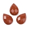 Natural Red Jasper Cabochons, Teardrop, Faceted, Grade A, 18x13x5mm