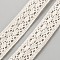 Cotton Ribbon, for Clothing Ornament, Floral White, 3/4 inch(18mm), 10yard/roll