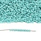 TOHO 11/0 Demi Round Beads, Japanese Seed Beads, (413F) Turquoise Opaque Rainbow Matte, 2.2x0.9mm, Hole: 0.8mm, about 8666pcs/50g