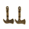 Tibetan Style Alloy Pendants, Axe, Antique Bronze, 26x15x2mm, Hole: 1.8mm, about 621pcs/1000g