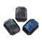 Natural Labradorite Cabochons, Faceted Rectangle, 29~30x21~22x9mm
