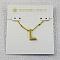 Brass Initial Pendant Necklaces for Women, Golden, Letter L, 15.75 inch(40cm)
