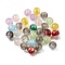 Transparent Resin Beads, Round, with Paillette, Mixed Color, 10mm, Hole: 1.8mm