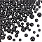 120Pcs 3 Style Natural Black Tourmaline Beads Strands, Round, 4~8.5mm, Hole: 0.8mm