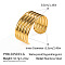 304 Stainless Steel Open Cuff Bangles, Wide Band Bangles for Women, Real 18K Gold Plated, 1-1/8 inch(3cm), Inner Diameter: 2-1/2 inch(6.3cm)