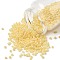 8/0 Glass Seed Beads, Ceylon, Round, Champagne Yellow, 3mm, Hole: 1mm, about 2222pcs/100g