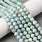 Natural Amazonite Beads Strands, Round, 6mm, Hole: 0.8mm, about 66pcs/strand, 15.55''(39.5cm)