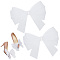 Bowknot Organza Shoe Decorations, White, 175x185x8mm