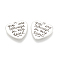 Tibetan Style Alloy Pendants, Heart with Word, Cadmium Free & Lead Free, Antique Silver, 20x21x2mm, Hole: 1.8mm