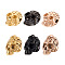 6Pcs 6 Style 304 Stainless Steel Beads, Skull, Mixed Color, 8.5~15x9~11x11.5~13mm, Hole: 1.8~4mm, 1pc/style