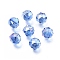 Electroplate Transparent Round Glass Beads, Faceted, Deep Sky Blue, 10mm, Hole: 1.6mm