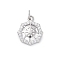 925 Sterling Silver Micro Pave Clear Cubic Zirconia Charms, Spider Web Charms with Jump Rings, Rhodium Plated, Platinum, 13x11x3mm, Hole: 2.5mm