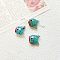 Handmade Lampwork Beads, Fish, Dark Turquoise, 16x20mm