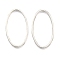 Brass Linking Rings, Cadmium Free & Lead Free, Long-Lasting Plated, Oval, Silver, 13x7x1mm, Inner Diameter: 12x6mm