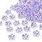 Transaparent Acrylic Beads, Plum, AB Color Plating, Medium Slate Blue, 13.5x14.5x4.5mm, Hole: 1.8mm, about 1111pcs/500g
