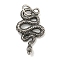 316 Surgical Stainless Steel Pendants, with Jump Ring, Snake Charm, Antique Silver, 38.5x22.5x4.5mm, Hole: 7mm