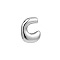 Brass Pendants, Letter A~Z Charms, Letter C, 22x18mm