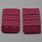 3 Rows x 2 Hooks Bra Extenders, Undergarment Sewing Fastener Polyester Tape, Cerise, 50x31x2mm